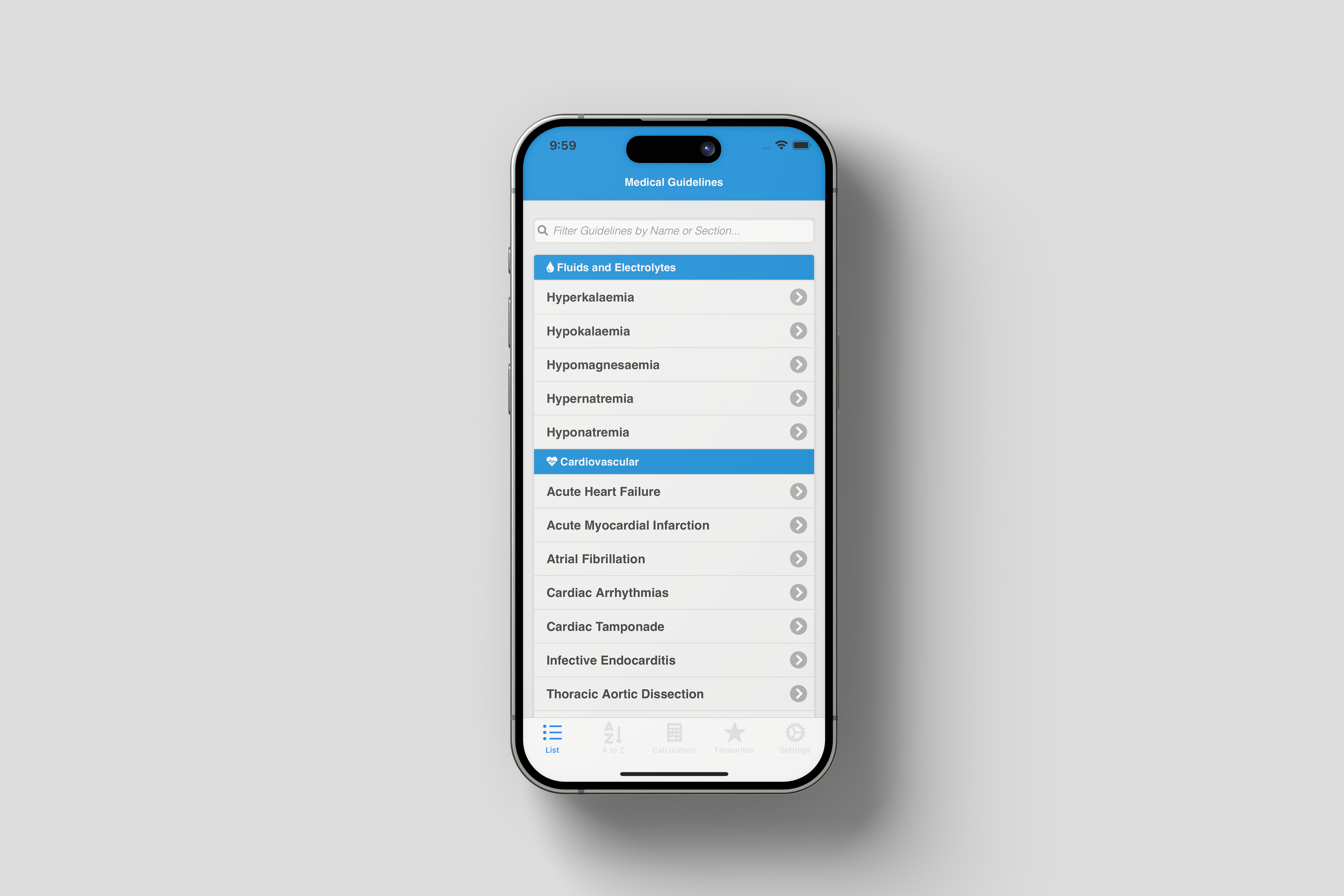 Bedside Clinical Guidelines app
